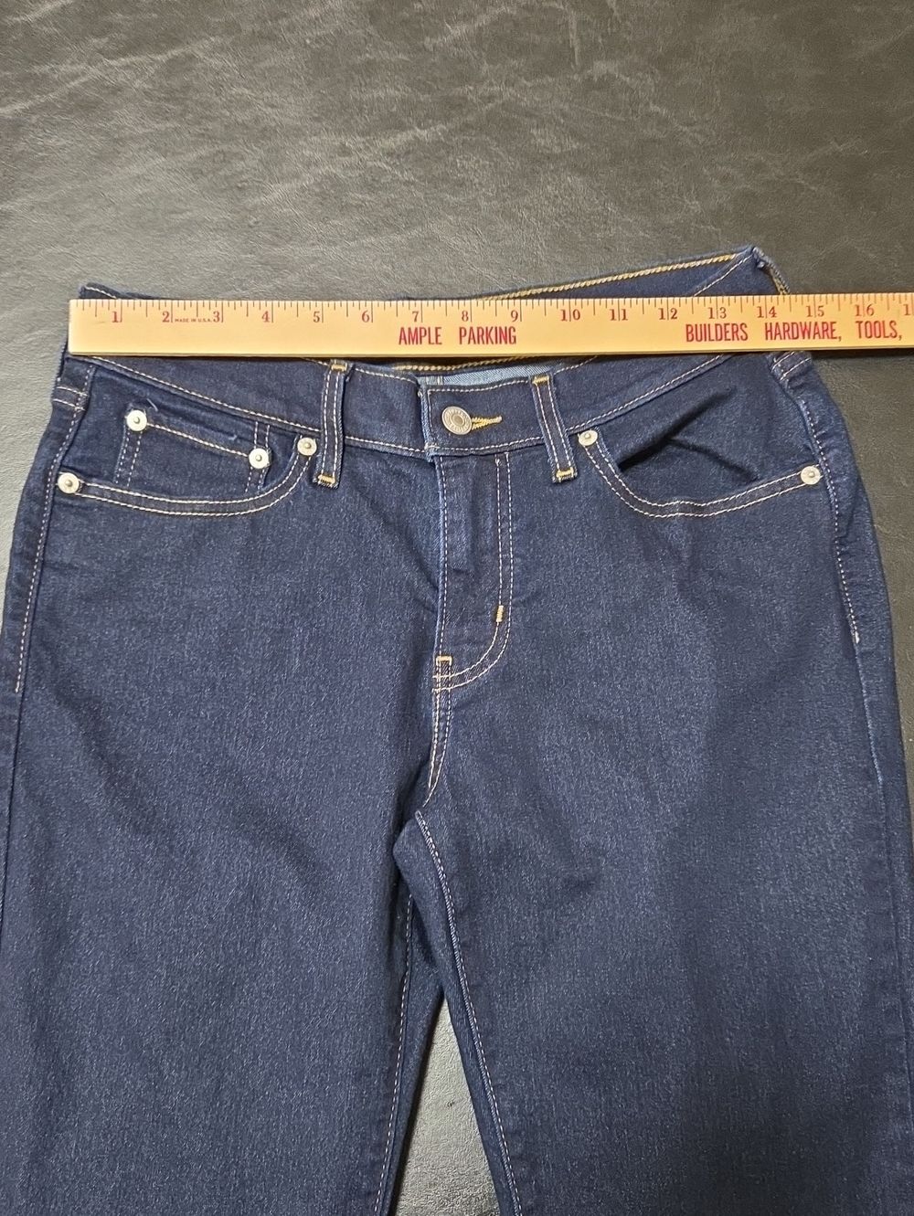 Levis Boyfriend Jeans Size 27 Dark Wash Denim Slouchy Relaxed Fit - Picture 7 of 10
